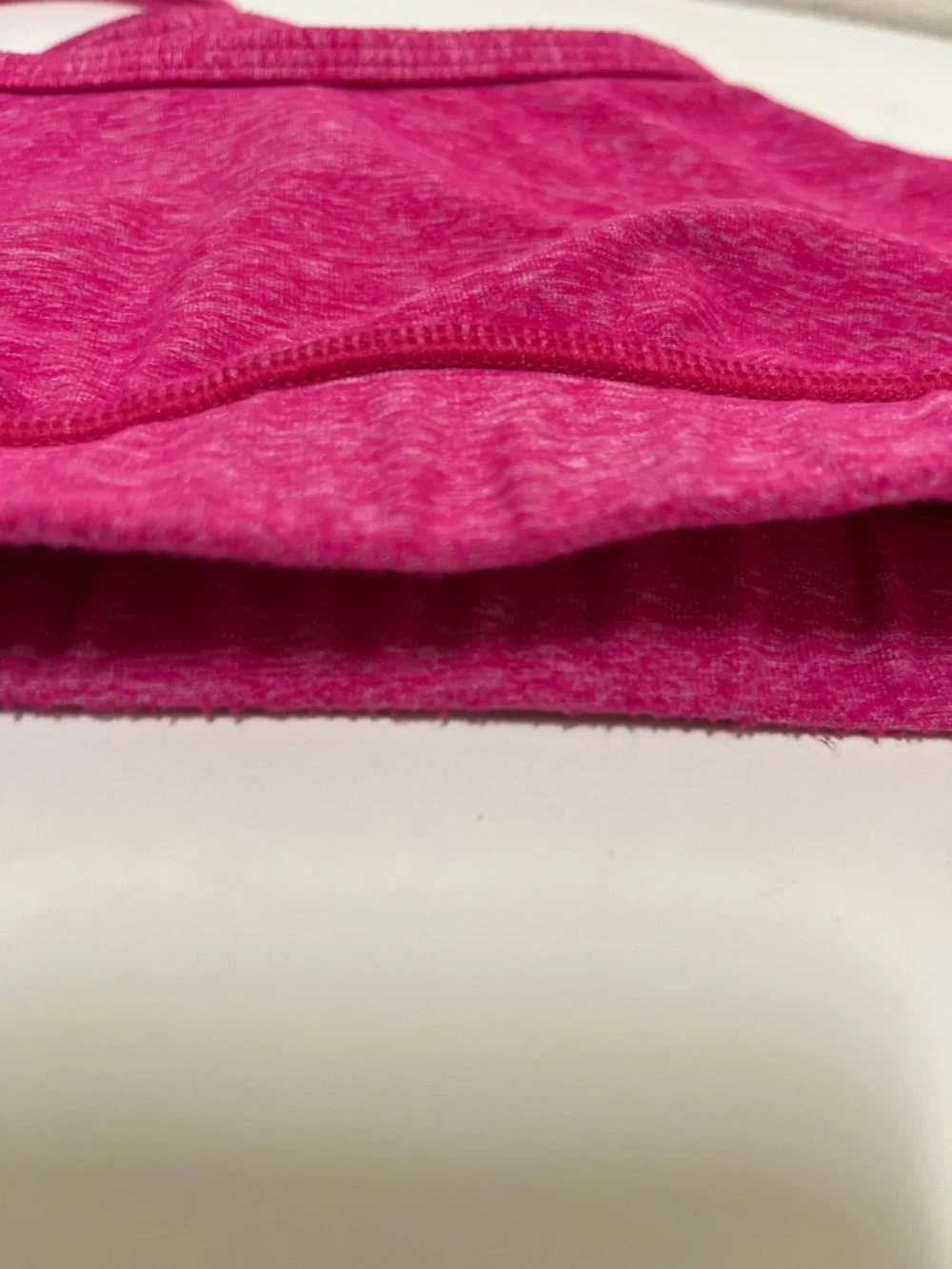 lululemon athletica Heathered Hot Pink Strappy Sports Bra